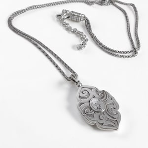 Brighton Andaluz Reversible Pendant Necklace Silver Plated Long Chain Retired image 2