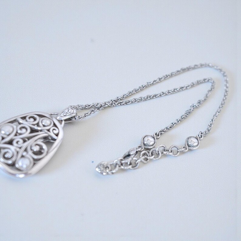 Brighton Adara Oval Reversible Pendant Necklace Mixed Metal Two Tone Retired image 6