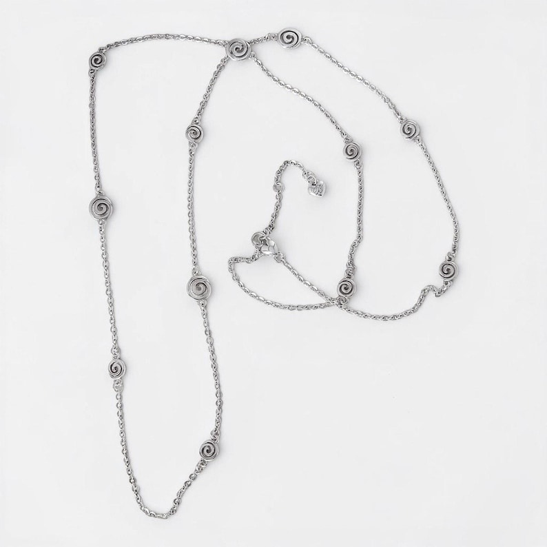 Collar largo reversible Brighton Vertigo Mini, chapado en plata, ajustable de 96-102 cm (38-40 pulgadas) imagen 1