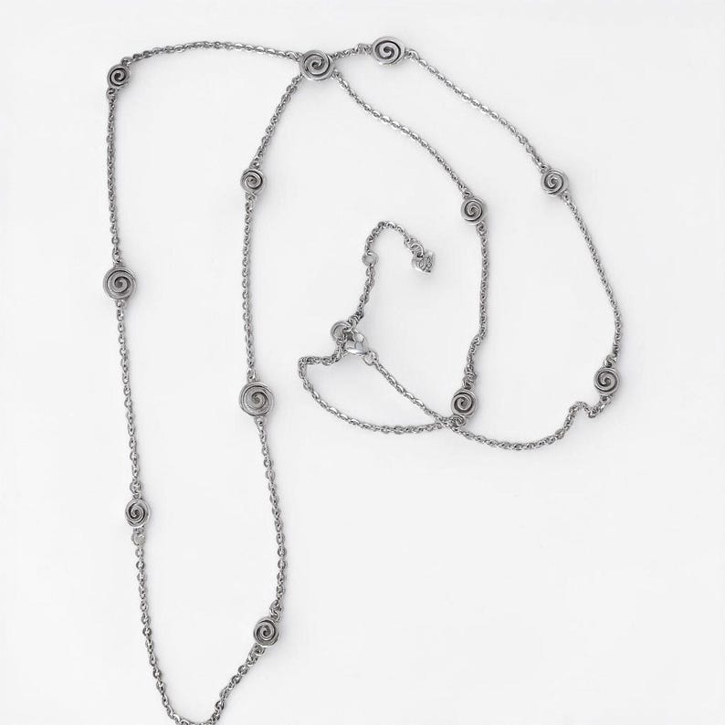 Collar largo reversible Brighton Vertigo Mini, chapado en plata, ajustable de 96-102 cm (38-40 pulgadas) imagen 2