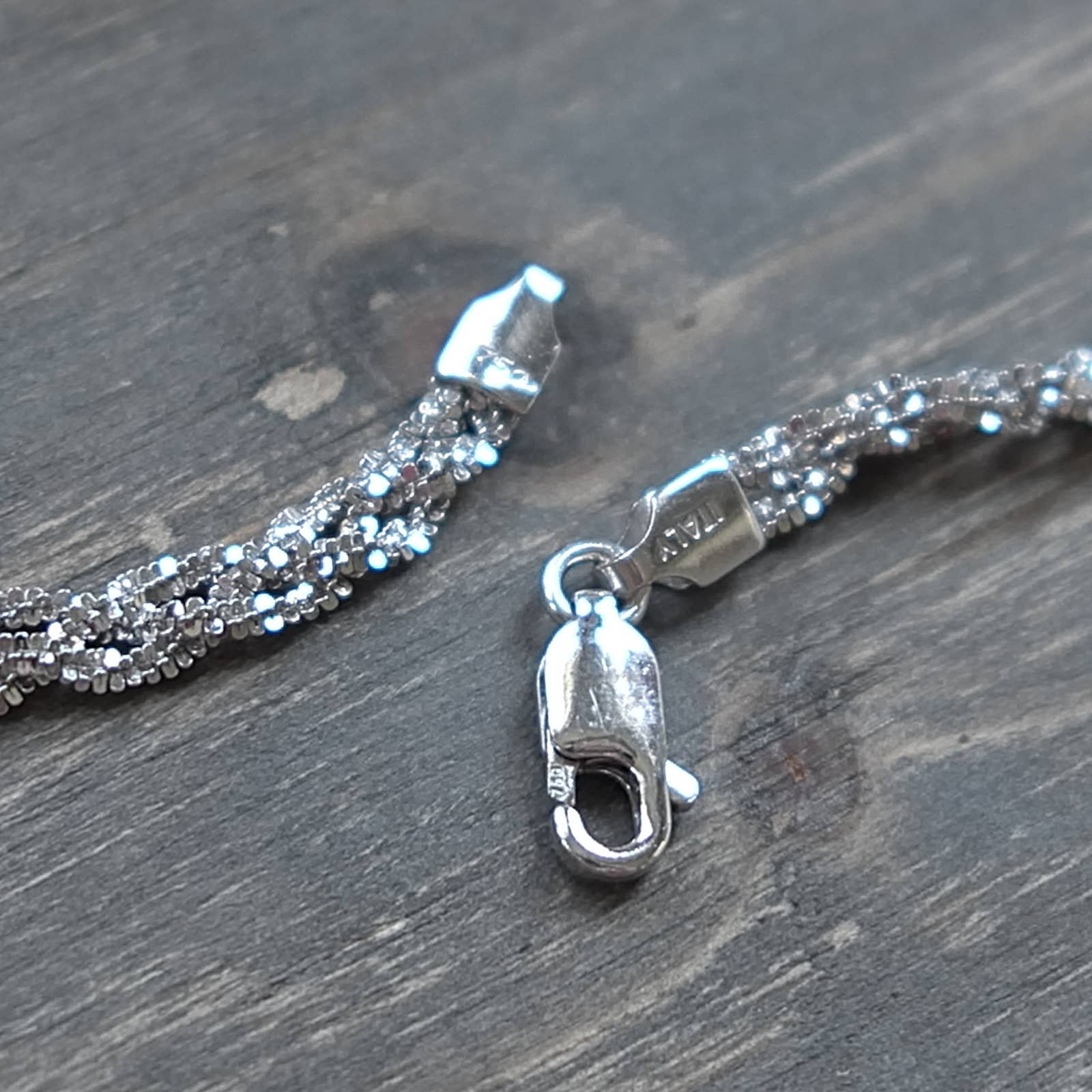18k White Gold Margarita Chain Necklace 16
