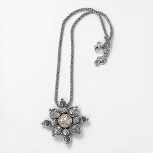 Brighton Serena Pendant Necklace Champagne Bronze Stones Twisted Chain Retired image 1