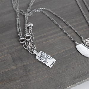 Brighton Andaluz Arch Layered Pendant Necklace: Hammered Silver, Rhinestone Accents (18-20") image 7