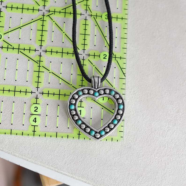 Collier pendentif coeur indé Brighton : argent style sud-ouest, réglable image 6