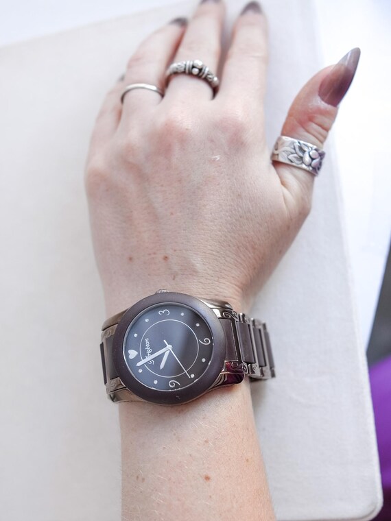 Brighton Brooklyn Watch: Bronze Tone, Rubber Band, Retired 