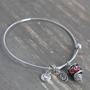 Bella Perlina Bangle Charm Bracelet Engagement Ring Stacking Slim Add Charms