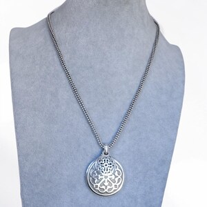 Brighton Ferrara Medallion Pendant Necklace Popcorn Chain Silver 16-18 Inch image 9