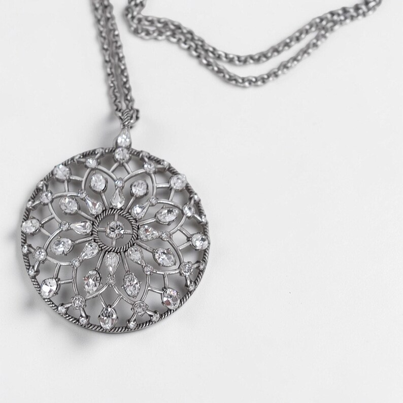 Brighton One Love Circle converteerbare ketting verzilverd filigraan 18-38 inch afbeelding 2