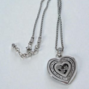 Brighton Starlight Heart Crystal Pendant Necklace Silver Plated Lobster Clasp image 7