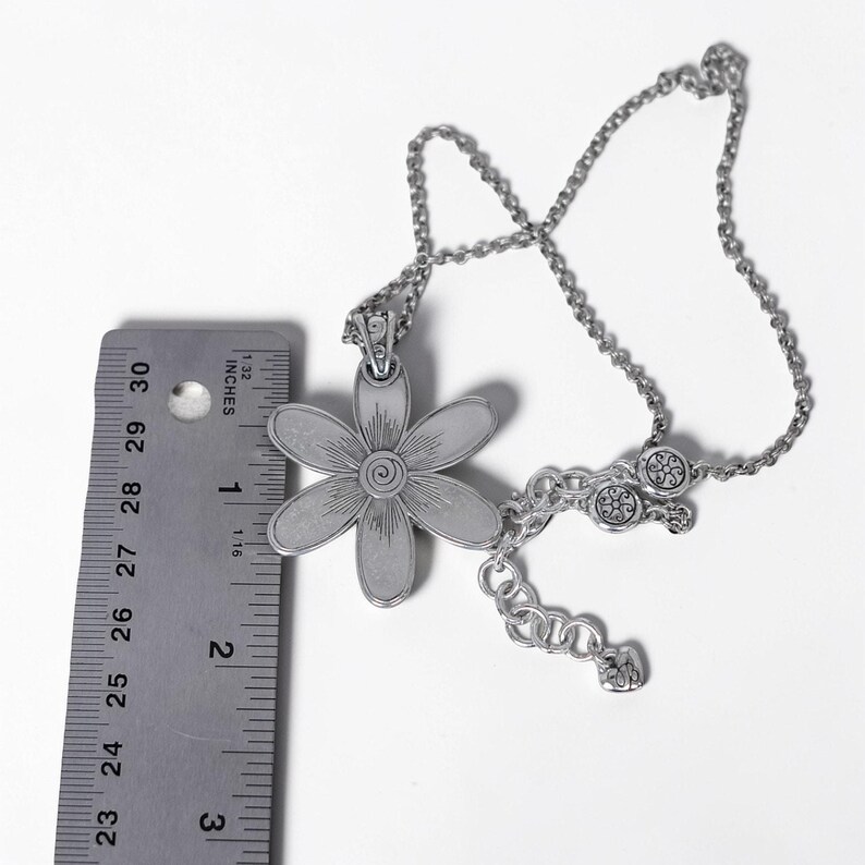 Brighton Dazzle Bloom Retired Double Daisy Pendant Necklace Crystal 16-18 Inch image 6