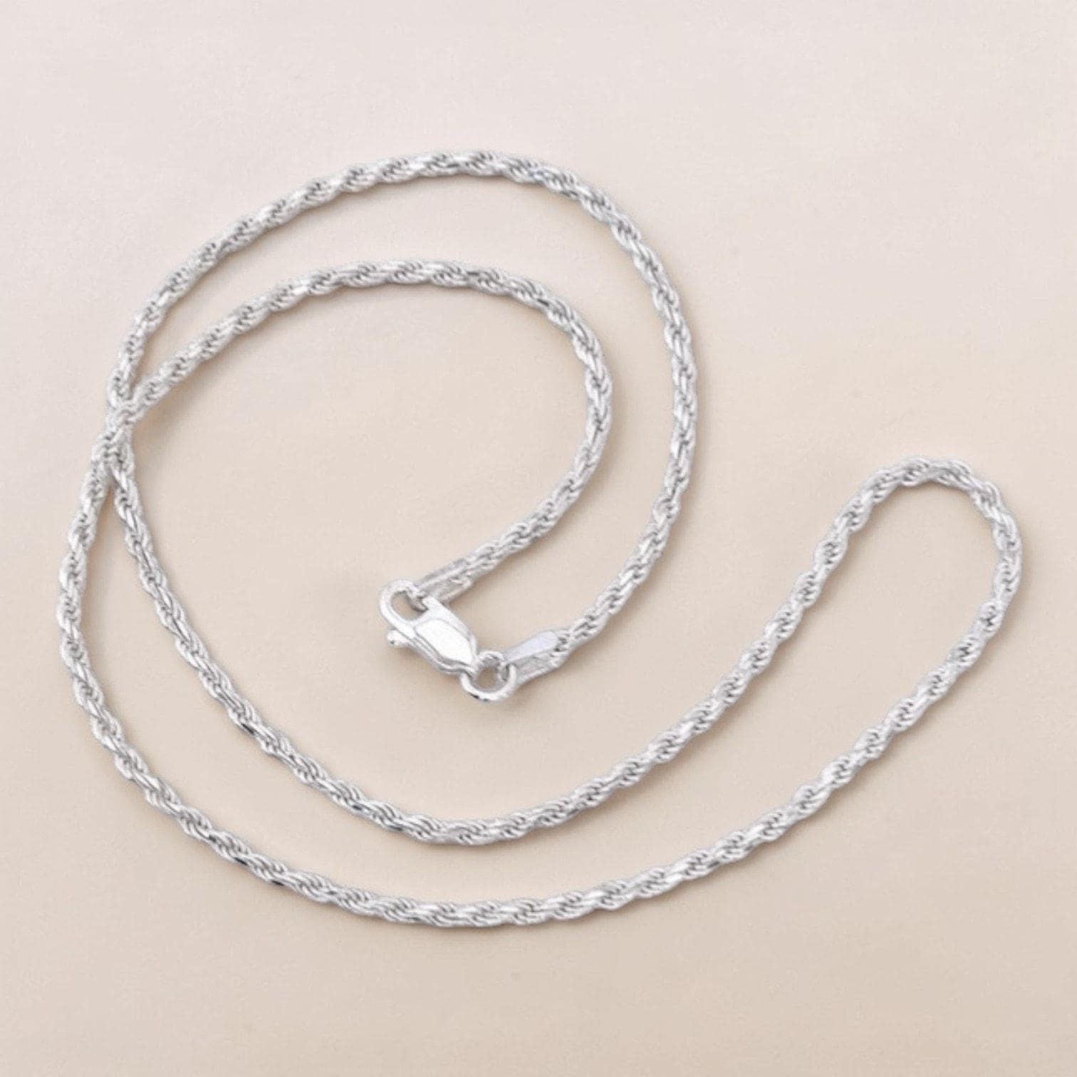 アクセサリー Italy vintage twist chain 2way necklace Vintage Sterling Silver Italy Twist Chain Necklace 2mm Wide 16