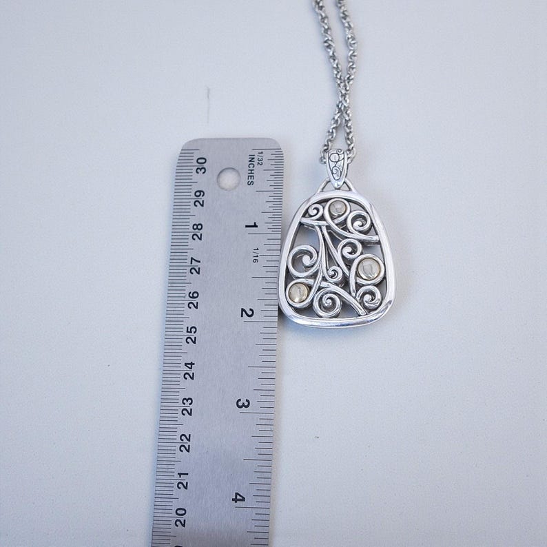 Brighton Adara Oval Reversible Pendant Necklace Mixed Metal Two Tone Retired image 8