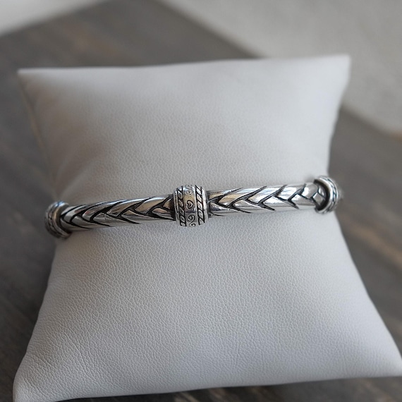 Brighton Braided Pattern Bangle Bracelet Plated R… - image 3