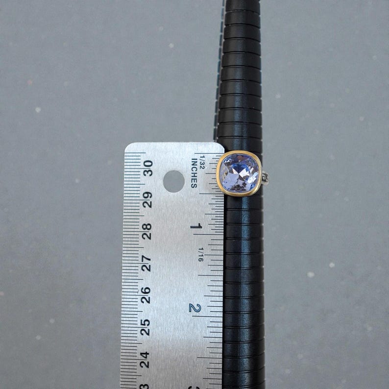 Brighton Venusian Lavender Blue Swarovski Crystal Gold & Silver Ring Size 8 image 6