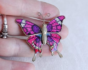 Vintage Butterfly Brooch Pin Clasp Gift Keepsake Statement Piece Collector Retro Nature Jewelry Style