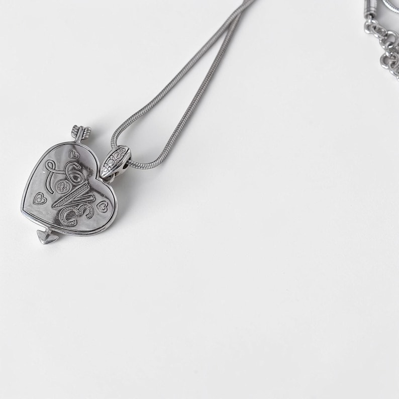 Brighton Love Heart Arrow Reversible Red Enamel Pendant Necklace 16-18 Inch image 8