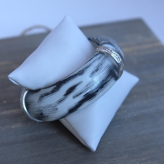 Brighton Zebra Bangle: Silver Plated Crystal Acce… - image 2