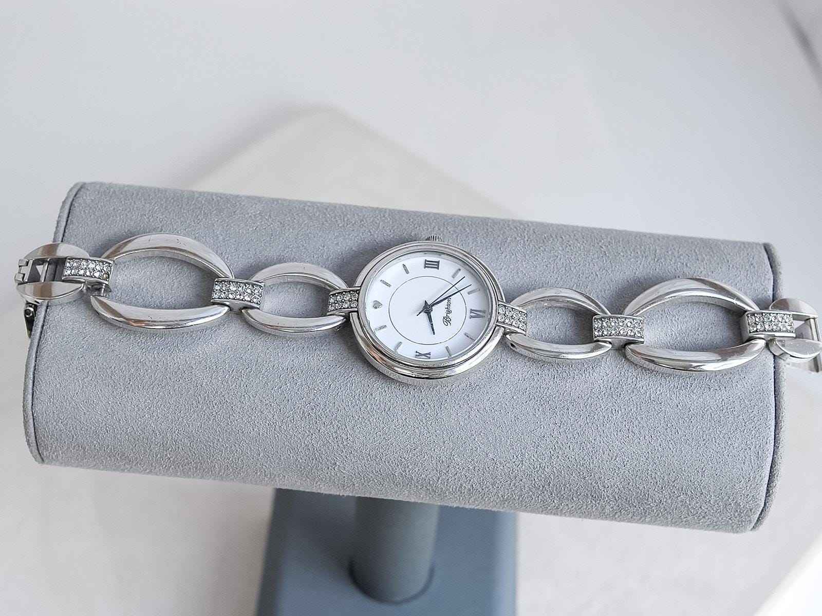 Vintage Brighton Meridian Swing Watch: Silver Plated Pave  display picture 3
