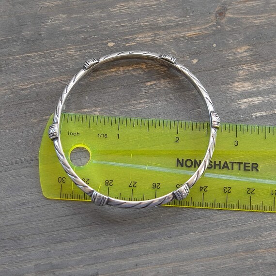 Brighton Braided Pattern Bangle Bracelet Plated R… - image 5
