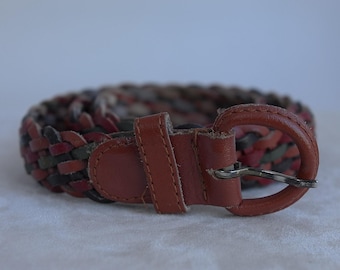 Vintage Brown Genuine Leather With Abalone Owl Inlay Buckle  display picture 2