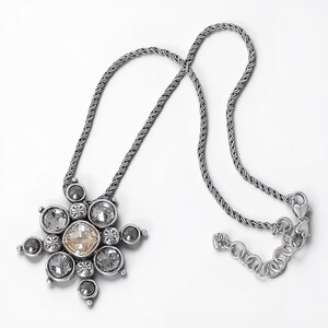 Brighton Serena Pendant Necklace Champagne Bronze Stones Twisted Chain Retired image 3