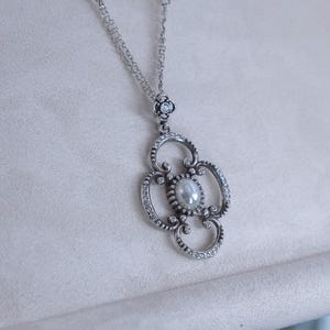 Brighton Bellissima Pendant Necklace Faux Pearls Small Crystals Retired Design image 1