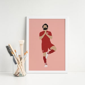 Mohamed Salah Liverpool FC Wonderstrike Goal Celebration. Minimalist Artform - Football. Minimalist Artform. Digital Print. Sports Posters