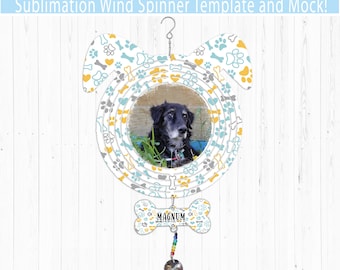 Hundekopf Windspiel Vorlage: Sublimationsdesign (Photoshop-Datei enthalten)