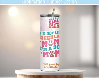 Retro Dog Mom 20 Unzen Tumbler Design (PNG + JPEG)