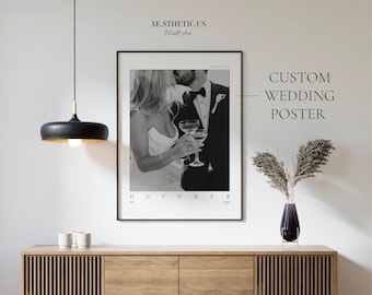 Custom Wedding Poster | 20 x 30in | 24 x 32in | Matte Wedding Photo Poster | Custom Engagement Gift | Wedding Anniversary Gift | Wedding Art