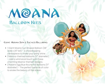 Moana Balloons and Garland Kits - theme birthday, parties