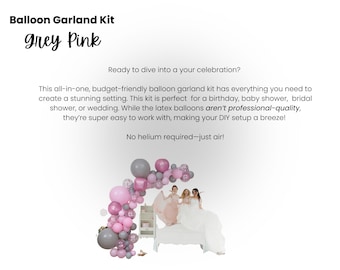 DIY Balloon Garland Kit: Pastel, Bright Colors, Gold Confetti