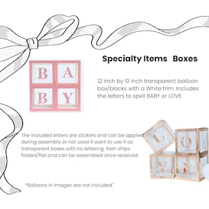 Specialty Boxes for Balloons - Baby, Love