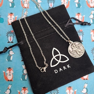 Saint Christopher Medal as seen in the Netflix Series DARK – religious necklace – coin – pendant -Patron – x-mas – Travellers protector