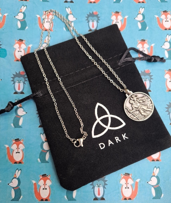 Saint Christopher Medal As Seen in The Netflix Series Dark Religious Necklace Coin Pendant Patron X mas Travellers Protector