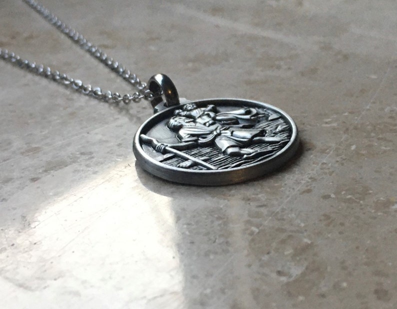 Saint Christopher Medal as seen in the Netflix Series DARK religious necklace coin pendant Patron Saint Travellers protector image 2