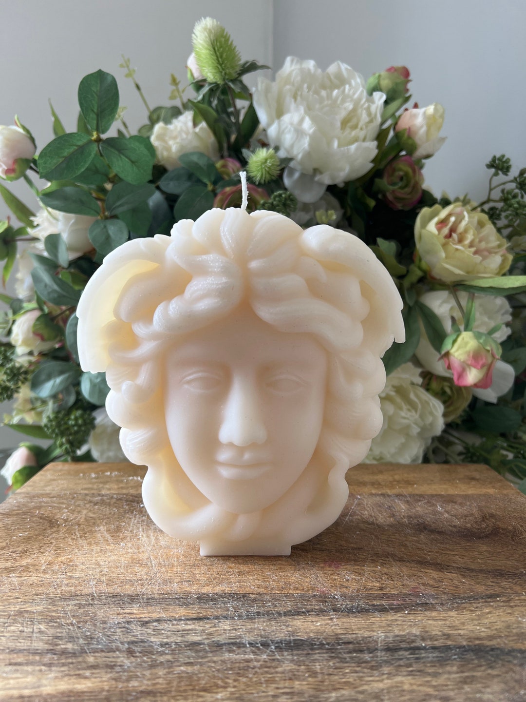 Medusa Candle Greek Sculpture Candle Nordic Candles Medusa Etsy