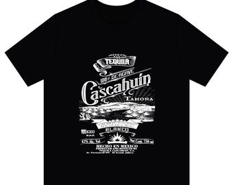 Vintage Tequila Cascahuin Men&#39;s T-Shirt, Perfect for Party, Gift for Distillery Lover, Black Graphic Tee, Summer Wear, Casual Wear