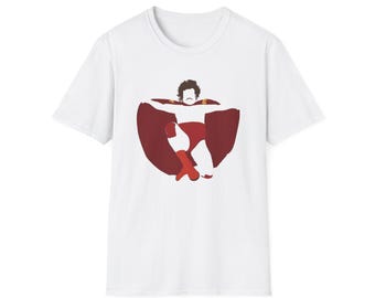 Retro Superhero Pose T-Shirt | Minimal Captain Cloak Graphic