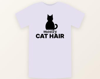 Mayormente pelo de gato SVG, Gato divertido Svg Png, Diseño de camiseta para mamá de gatos, Amante de los gatos Svg, Gato negro Svg, Loca de los gatos Svg, Archivo de corte para Cricut Silhouette