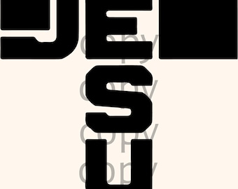 Jesús Svg, Cruz Cristiana Svg, Versículo Bíblico, Romanos 8:28, Fe sobre el Miedo. Archivo de corte vectorial para Cricut, Silueta.