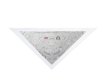 1998 Mexico Soccer Logo Pet Bandana | Aztec Calendar Tribal Print