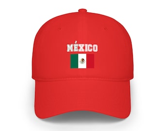 Embroidered Baseball Caps, Mexico Hats, Mexican Heritage Hats, Cultural Pride Baseball Caps, Tourist Hats, Mexico Flag Baseball Caps