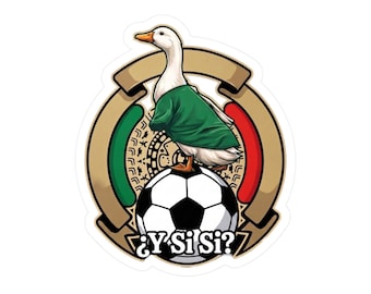 Calcomanía de fútbol del pato merlín de México / Arte para fanáticos de la Copa Mundial (vinilo troquelado)