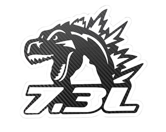7.3L GODZILLA  Ford Super Duty Tremor| Kiss-Cut Decal, Carbon Fiber Look