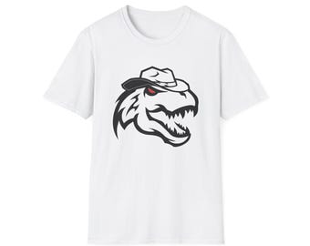 Camiseta TRX con calavera de tiranosaurio estilo vaquero, camiseta de ojo rojo para camión.