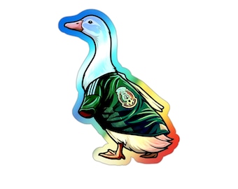 Mexico Merlin  Duck World Cup 2026 Soccer Football  Sticker  holographic Vinyl Decal