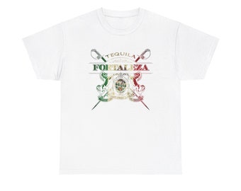 Tequila Fortaleza T-Shirt Mexican Flag Unisex Cotton Tee | Casual Mexican Drink Gift | Summer Fashion | Popular Barwear | Mexican Heritage