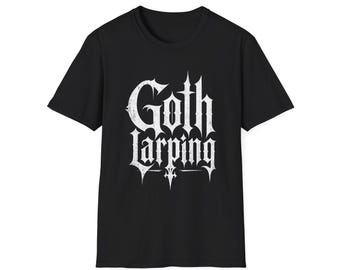 Camiseta gótica para juegos de rol en vivo, camiseta gráfica alternativa gótica, camiseta unisex de estética oscura.