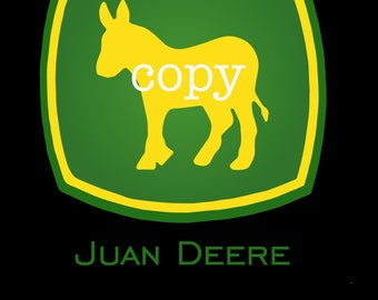 Funny John Deere Juan Deere  Donkey SVG | Landscaper, Farmer Cut File